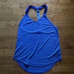 Nike Elastika Racerback Tank Top XS Purple Heather Dri Fit Women T Strap Logo